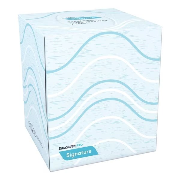 Signature 2 Ply Facial Tissue, 90 Sheets, Cascades Pro, Mfr#: F710